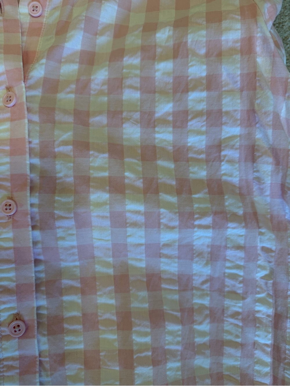 Lisa Marie Fernandez Pink Gingham Seersucker Dress with Tie Waist - Picture 8 of 10